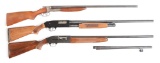 (C) LOT OF THREE: THREE SHOTGUNS FROM NEWPORT, MOSSBERG, AND WINCHESTER.