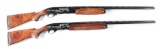 (M) LOT OF 2: REMINGTON 870 AND 1100 SEMI AUTOMATIC SHOTGUNS WITH CASES.