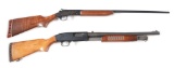 (C) LOT OF 2: SHOTGUNS FROM H&R AND MOSSBERG.