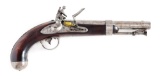 (A) A US MODEL 1836 FLINTLOCK MARTIAL PISTOL BY A.H. WATERS & CO. MILBURY MASS.