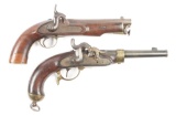 (A) LOT OF TWO: COLLECTOR'S LOT CONSISTING OF AN 1851 POTSDAM NIPPLE PROTECTOR PERCUSSION PISTOL AND