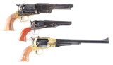 (A) LOT OF THREE: TWO COLT SECOND GENERATION PERCUSSION REVOLVERS AND ARMI SAN MARCO MADE REMINGTON