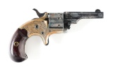 (A) ENGRAVED PRESENTATION COLT OPEN TOP SINGLE ACTION POCKET REVOLVER (1874).