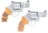 (M) LOT OF TWO: PAIR OF PERFORMANCE CENTER 629 AND 627 COMPACT REVOLVERS.