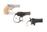 (C+M) LOT OF THREE: TWO HIGH STANDARD DERRINGERS AND ONE GREAT WESTERN ARMS COMPANY DERRINGER.