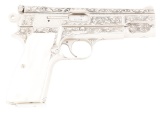 (C) BEN SHOSTLE ENGRAVED BROWNING HIGH POWER SEMI-AUTOMATIC PISTOL (1968).