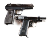 (C) TWO PRE-WAR EUROPEAN SEMI-AUTOMATIC PISTOLS, ONE CZ AND ONE BERETTA.