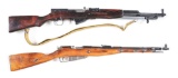 (C) LOT OF 2: RUSSIAN SKS & M44 MILITARY RIFLES.