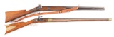 (A) LOT OF TWO: BERETTA MUZZLOADING SHOTGUN AND CONTEMPORARY KENTUCKY RIFLE.