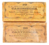 LOT OF 2: BOXES OF 1874 SPRINGFIELD AMMUNITION.