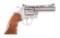 (M) NICKEL PLATED COLT PYTHON DOUBLE ACTION REVOLVER (1976).