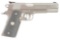 (M) STAINLESS STEEL COLT GOLD CUP SEMI AUTOMATIC PISTOL.