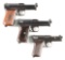 (C) LOT OF 3: MAUSER POCKET SEMI-AUTOMATIC PISTOLS.