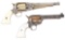 (A+M) LOT OF 2: ENGRAVED REMINGTON NEW MODEL ARMY PERCUSSION REVOLVER AND ELABORATELY ENGRAVED ROHM