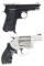 (M+C) LOT OF 2: BERETTA SEMI-AUTOMATIC PISTOL AND SMITH & WESSON DOUBLE ACTION REVOLVER.