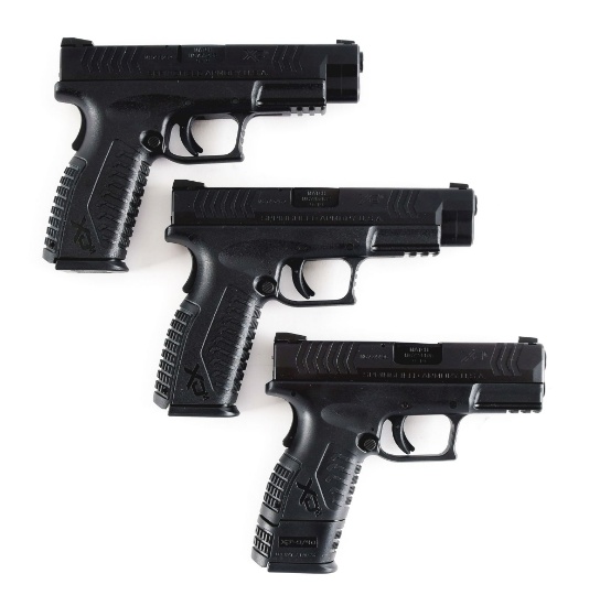 (M) LOT OF THREE: THREE SPRINGFIELD SEMI AUTOMATIC PISTOLS.