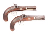 (A) LOT OF TWO: A FINE PAIR OF TRYON PHILADELPHIA BELT PISTOLS MADE FOR L.FISHER, LYNCHBURG VA CIRCA