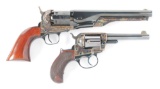 (A) LOT OF TWO: COLT REVOLVERS - 1861 NAVY BLACK POWDER SERIES & COLT LIGHTNING SHERIFF'S MODEL.