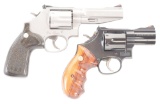 (M) LOT OF TWO: TWO BOXED AS NEW SMITH & WESSON REVOLVERS WITH RARE 586 .38 SPECIAL WITH 2 - 1/2