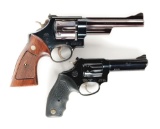 (M) LOT OF 2: SMITH & WESSON AND TAURUS REVOLVERS.