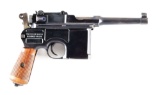 (C) MAUSER BOLO C-96 BROOMHANDLE SEMI-AUTOMATIC PISTOL.