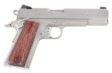 (M) CASED STAINLESS COLT GOVERNMENT MODEL 1911 SEMI-AUTOMATIC PISTOL.
