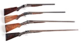 (C+A) LOT OF 4: SIDE BY SIDE SHOTGUNS.