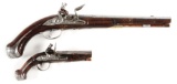 (A) LOT OF 2: ITALIAN FLINTLOCK PISTOLS.