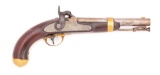 (A) US MODEL 1842 SINGLE SHOT PERCUSSION MARTIAL PISTOL BY HENRY ASTON, WITH DESIRABLE MEXICAN WAR D