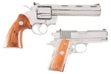 (C) LOT OF TWO: COLT DOUBLE DIAMOND PYTHON REVOLVER AND OFFICER'S 1911 SEMI-AUTOMATIC PISTOL, BOTH W