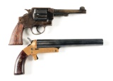 (C) LOT OF 2: SMITH & WESSON DOUBLE ACTION REVOLVER AND REMINGTON MK III SIGNAL PISTOL.