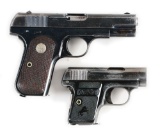 (C) LOT OF TWO: TWO PRE-WAR COLT SEMI-AUTOMATIC PISTOLS - MODEL M & N.