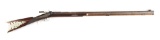 (A) LONG BARREL LONG RANGE 1850'S PERCUSSION TARGET RIFLE.