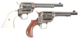 (M) LOT OF TWO: TWO BOXED SINGLE ACTION REVOLVERS FROM COLT AND CIMARRON.