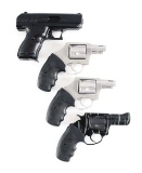 (M) LOT OF FOUR: ONE PISTOL AND THREE REVOLVERS FROM HIGH POINT AND CHARTER ARMS.