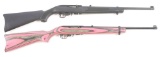 (M) LOT OF TWO: RUGER 10/22 SEMI AUTOMATIC RIFLES.