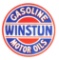 Rare Winstun Gasoline & Motor Oils Porcelain Curb Sign.