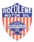 Rare Rocolene Motor Oil Single Sided Porcelain Shield Sign W/ Flange Brackets.