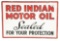 Red Indian Motor Oil Porcelain Oil Rack Sign.