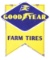 Goodyear Farm Tires Die Cut Porcelain Sign.