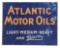 Atlantic & Polarine Motor Oils Tin Service Station Flange Sign.