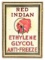 Red Indian Anti Freeze Framed Card Stock Sign.