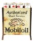 Mobiloil Gargoyle Authorized Quart Service Tin Bottle Rack W/ Quart Cans.