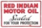 Red Indian Motor Oils Porcelain Oil Can Rack Sign.