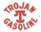 Trojan Gasoline Porcelain Curb Sign.