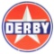 Derby Gasoline Porcelain Sign W/ Star Graphic.