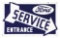 Ford Service Entrance Porcelain Sign W/ Arrow Graphic.