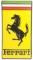 Ferrari Motor Cars Convex Porcelain Sign W/ Horse Graphic.