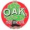 Oak Motor Oil Porcelain Sign W/ Oak Tree Graphic.