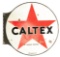 Texaco Caltex Motor Oil Porcelain Flange Sign.